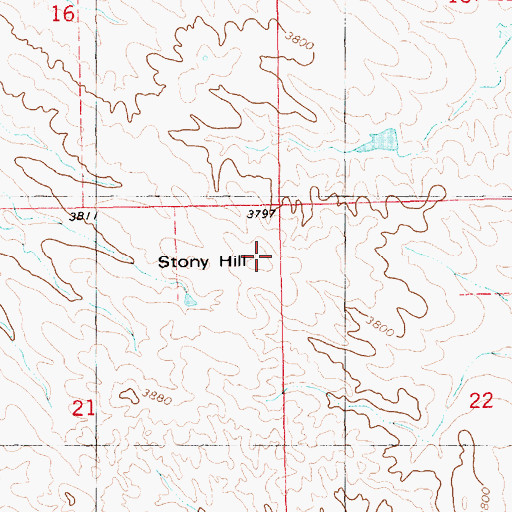 Topographic Map of Stony Hill, NE