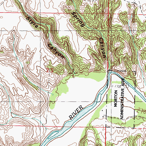 Topographic Map of Styre Canyon, NE