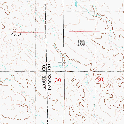 Topographic Map of Sugar Loaf Butte, NE
