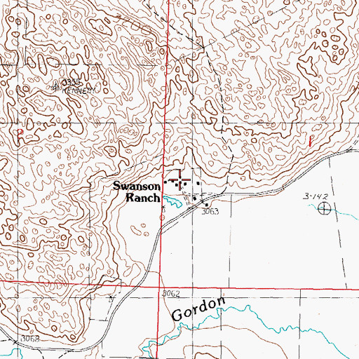 Topographic Map of Swanson Ranch, NE