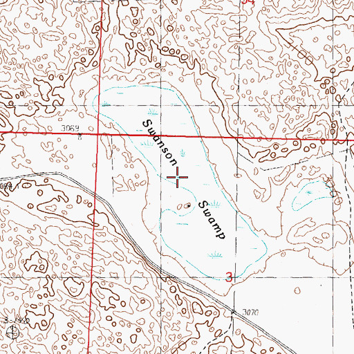 Topographic Map of Swanson Swamp, NE