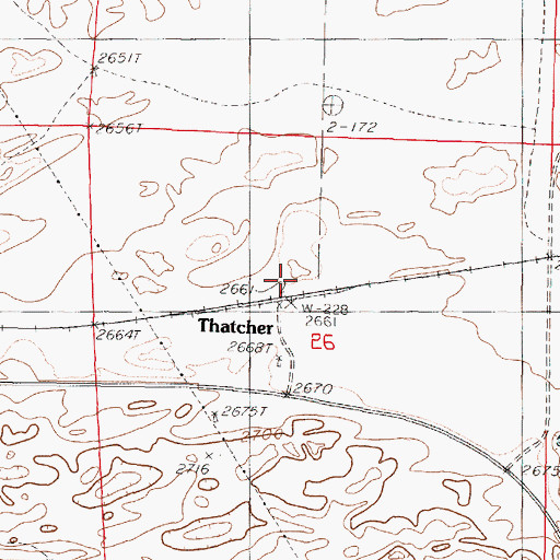 Topographic Map of Thatcher, NE