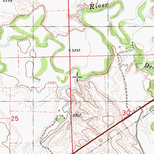 Topographic Map of Trunk Butte Creek, NE