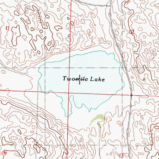 Topographic Map of Twomile Lake, NE