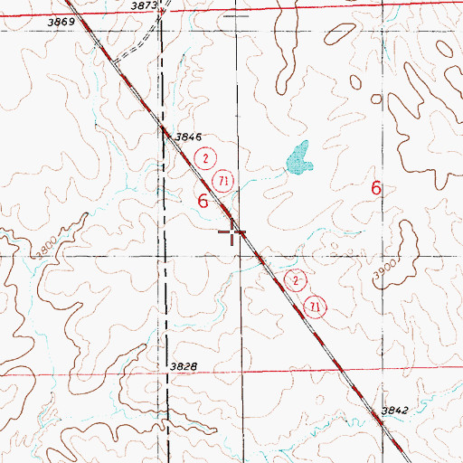 Topographic Map of Waldon Hills, NE
