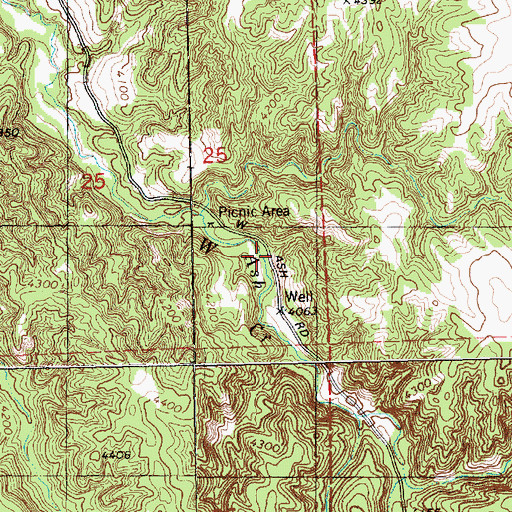 Topographic Map of West Ash Creek, NE