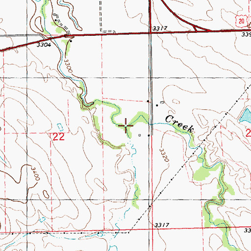 Topographic Map of West Fork Chadron Creek, NE