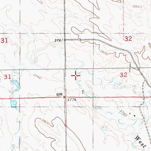 Topographic Map of West Jim Creek, NE