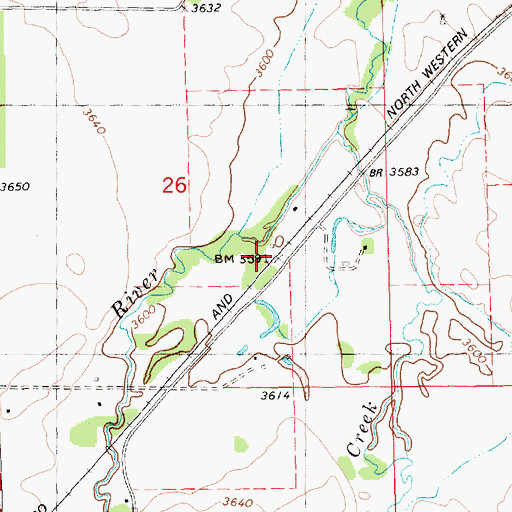 Topographic Map of White Clay Creek, NE