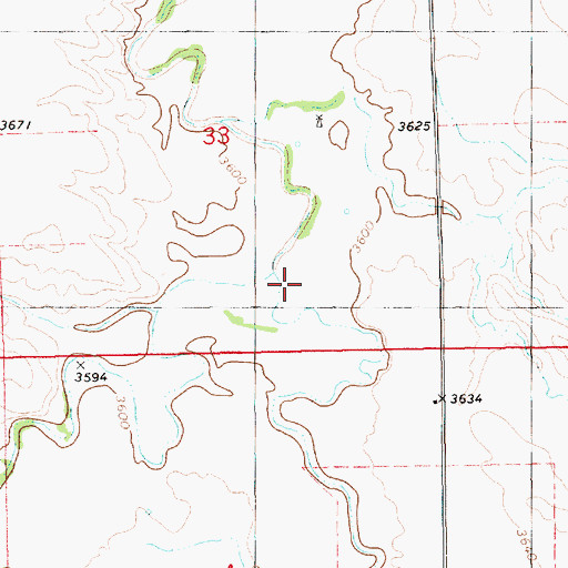 Topographic Map of Whitehead Creek, NE