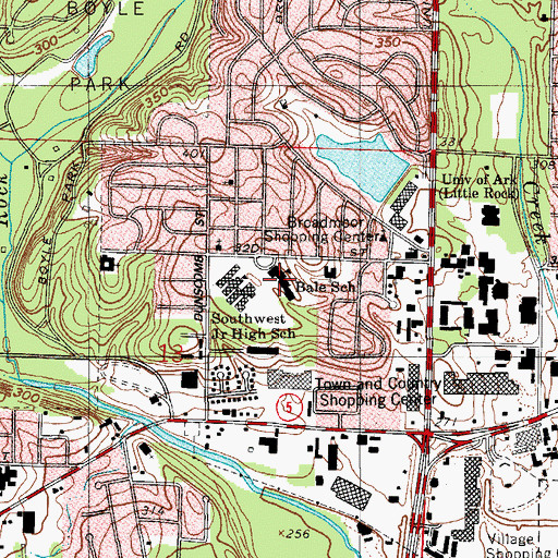 Topographic Map of Bale Elementary School, AR