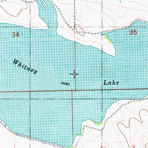 Topographic Map of Whitney Lake, NE