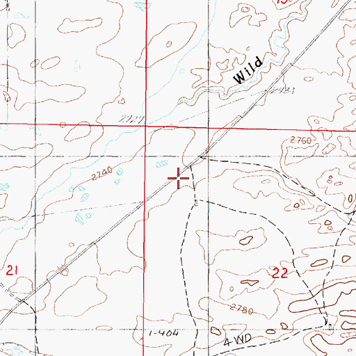 Topographic Map of Wild Horse School, NE