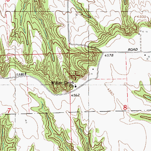 Topographic Map of Willow Creek Church, NE