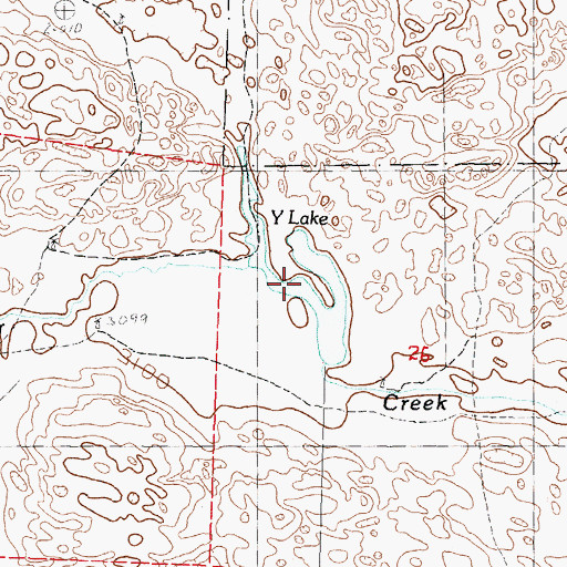 Topographic Map of Y Lake, NE