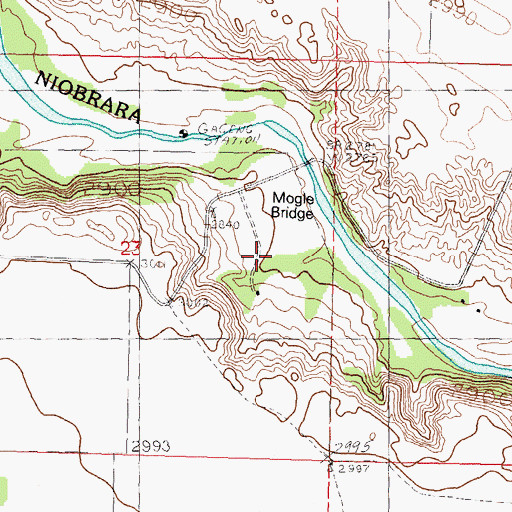 Topographic Map of Mogle Ranch, NE