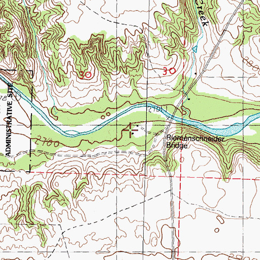 Topographic Map of West Spear Ranch, NE