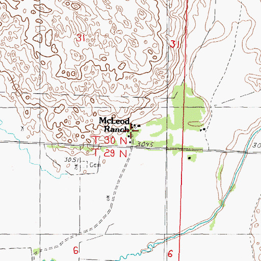 Topographic Map of McLeod Ranch, NE
