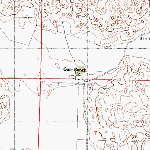 Topographic Map of Krueger Ranch, NE