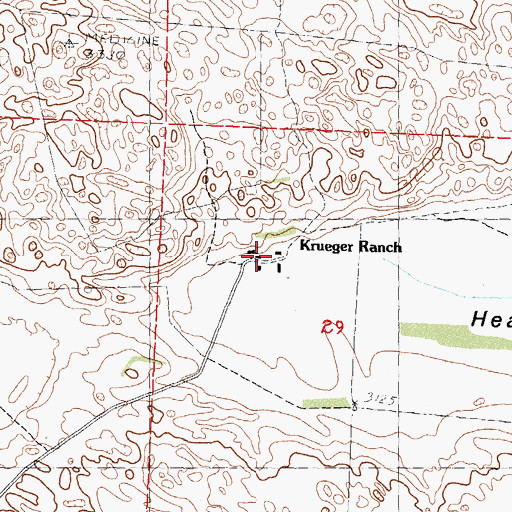 Topographic Map of Gale Ranch, NE