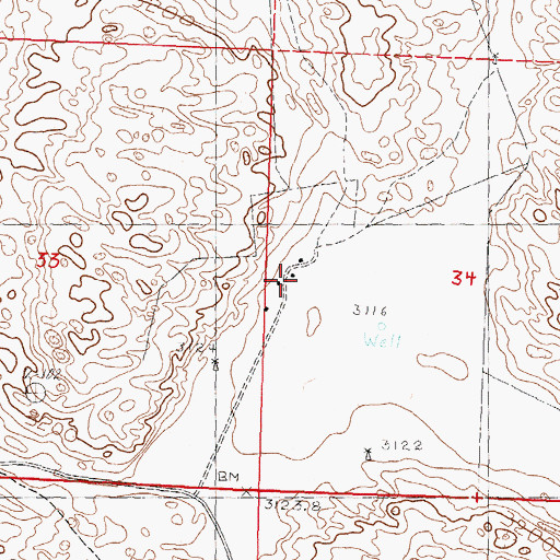 Topographic Map of Qualley Ranch, NE