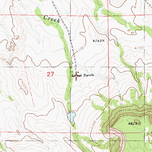Topographic Map of Licket Ranch, NE