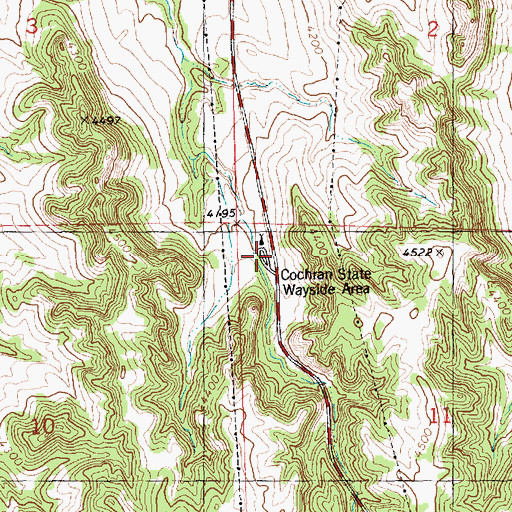 Topographic Map of Cochran State Wayside Area, NE