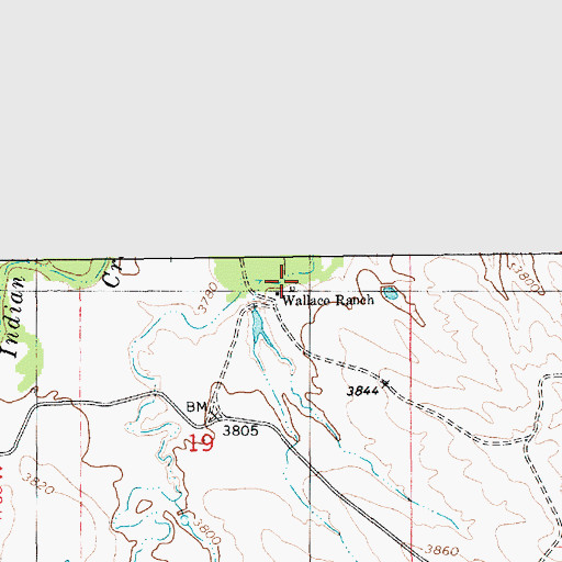 Topographic Map of Wallace Ranch, NE