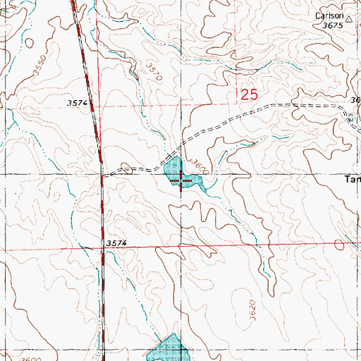 Topographic Map of Rock Bass Reservoir, NE