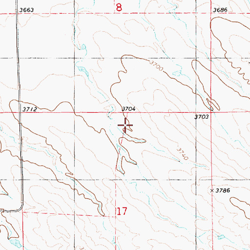 Topographic Map of Cody-Yellow Hair Battlefield Monument, NE