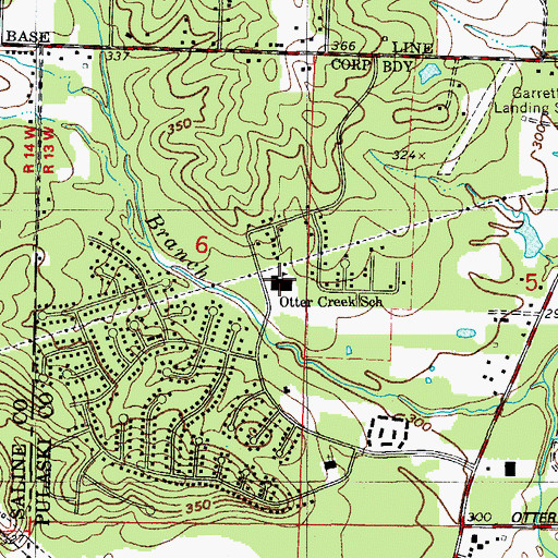 Topographic Map of Otter Creek Elementary School, AR