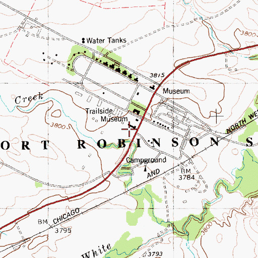Topographic Map of Trailside Museum, NE