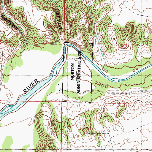 Topographic Map of Morton Administrative Site, NE