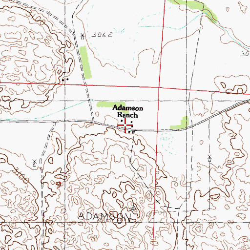 Topographic Map of Adamson Ranch, NE