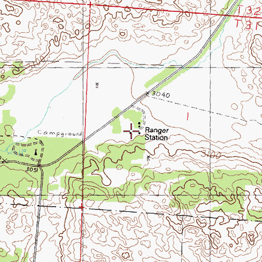 Topographic Map of Nicbrara Ranger Station, NE