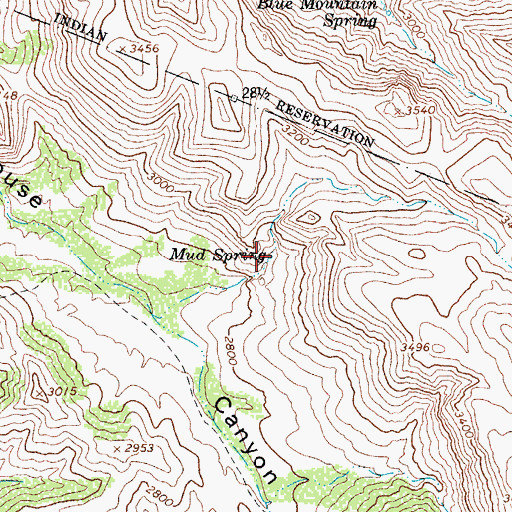 Topographic Map of Mud Spring, AZ