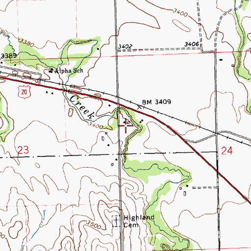Topographic Map of Museum of the Fur Trade, NE