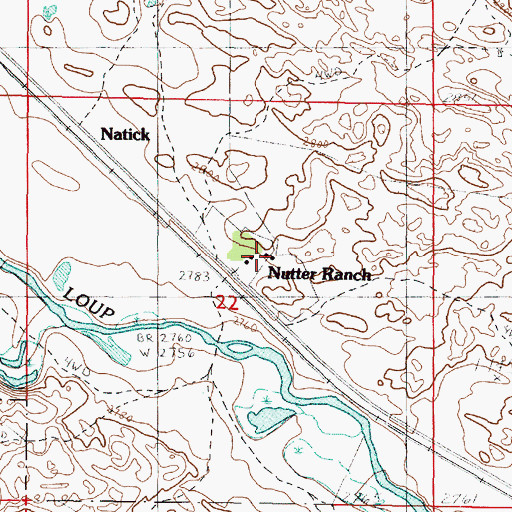 Topographic Map of Nutter Ranch, NE