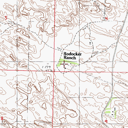 Topographic Map of Rodocker Ranch, NE