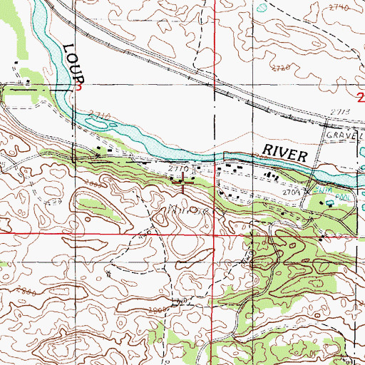 Topographic Map of Bessey District Ranger Office, NE