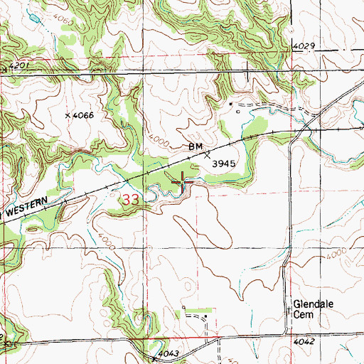 Topographic Map of Charcoal Creek, NE