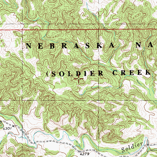 Topographic Map of Soldier Creek Wilderness, NE