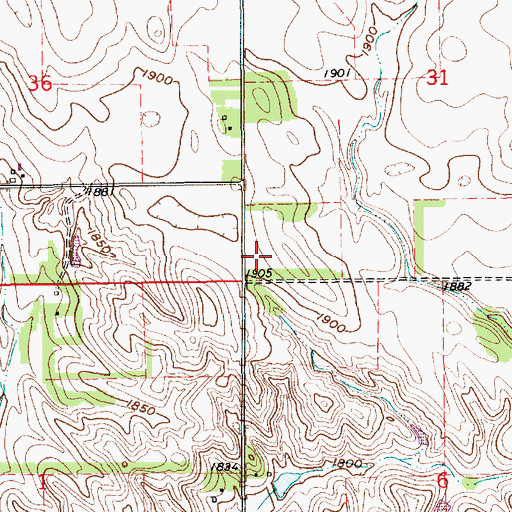 Topographic Map of Antelope County, NE