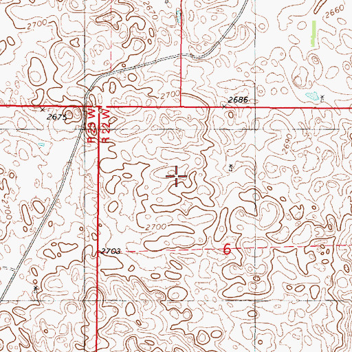 Topographic Map of Brown County, NE