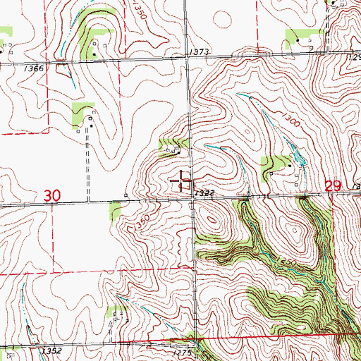 Topographic Map of Burt County, NE