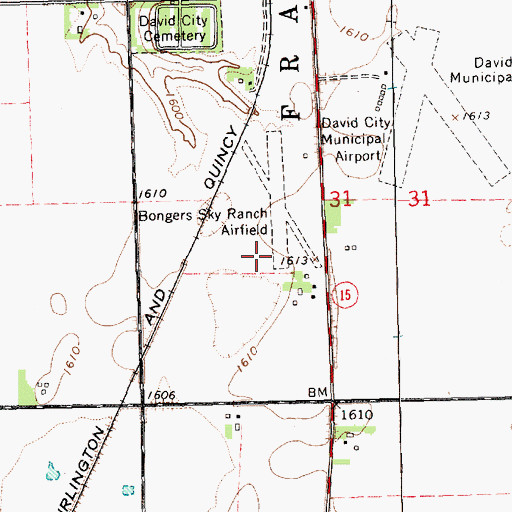 Topographic Map of Butler County, NE