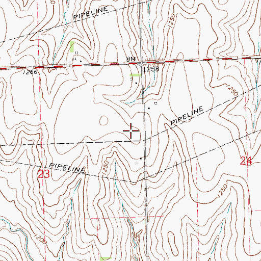 Topographic Map of Cass County, NE