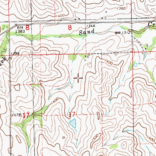 Topographic Map of Dixon County, NE