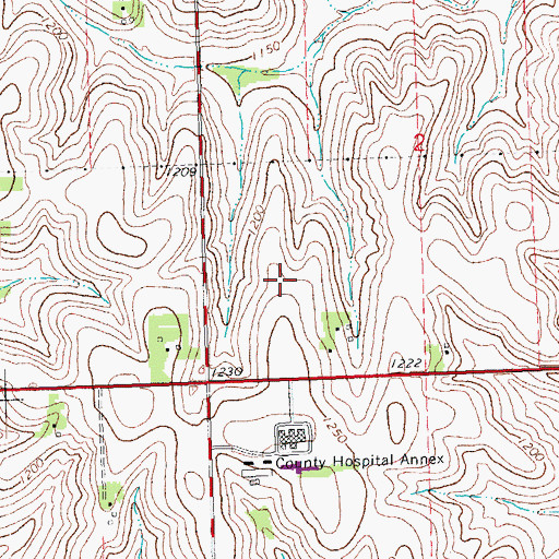Topographic Map of Douglas County, NE