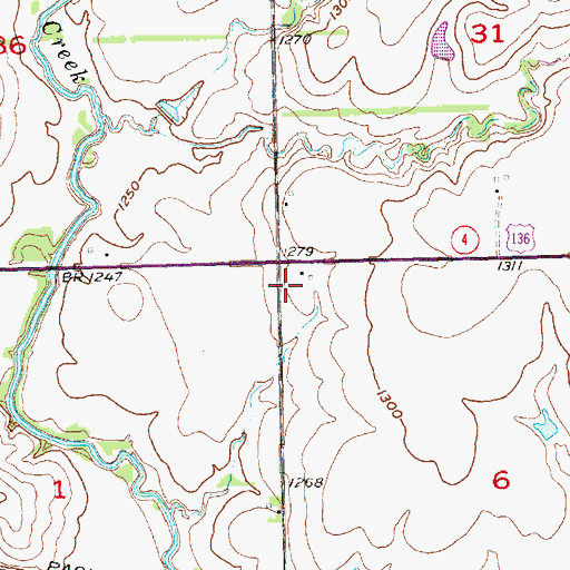 Topographic Map of Gage County, NE